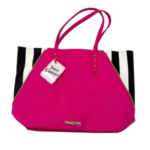 Juicy Couture Hot Pink Flex Leather Large Shoulder Tote Bag New With Tags - Picture 1 of 7