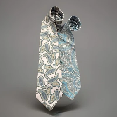 John Weitz • lote de 2 Gravatas Paisley 58" Excelente Estado Usado Super Chique!!!  D - Imagem 1 de 4