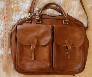 Bolso grande de ganaderos Mulholland Brothers de cuero Lariat hecho a mano en Estados Unidos en muy buen estado - Imagen 1 de 9