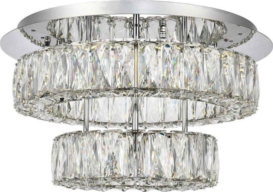 Monroe Chrome Crystal Flush Mount Light - Image 1 of 1