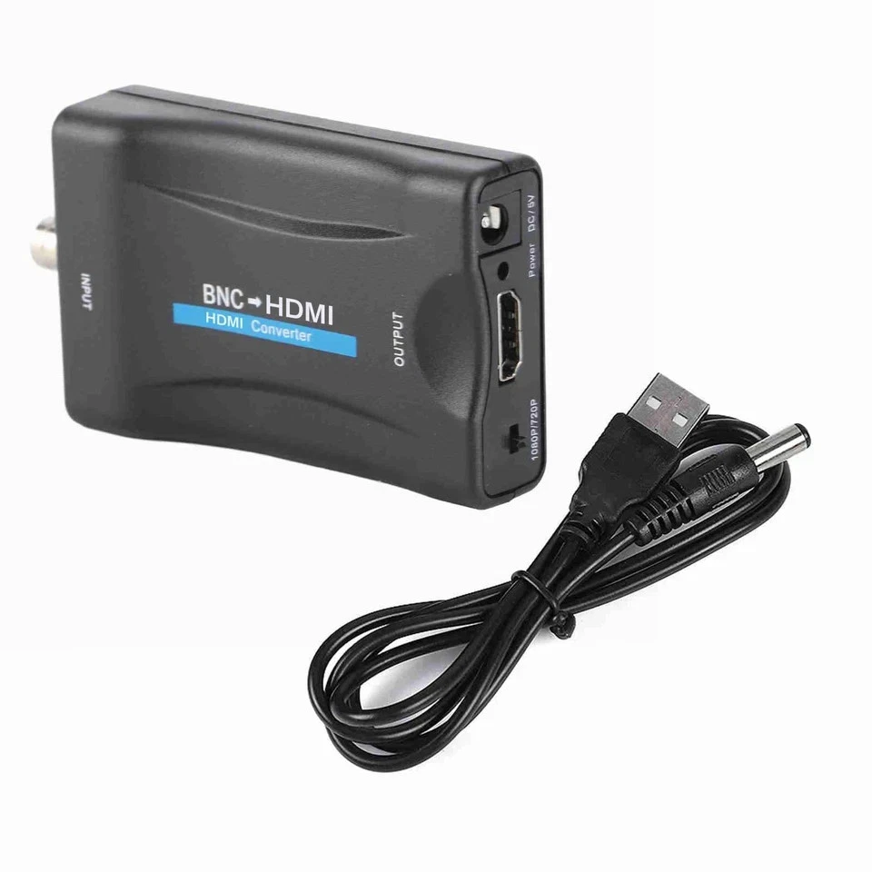Adaptador coaxial a HDMI y convertidor BNC a HDMI, 480I (NTSC)/576I (PAL) a 720P/... Foto 1 de 4
