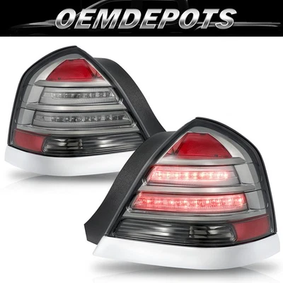 For 1998-2011 Ford Crown Victoria LED Smoked Tail Lights Rear Lamps Left+Right  - Image 1 of 4