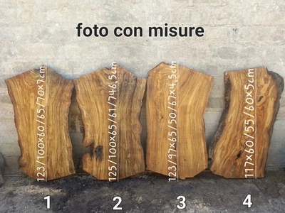 legno-wood di ulivo/olivo stagionato, tagliere, orologio, tavolino, resina epoxy - Immagine 1 di 3