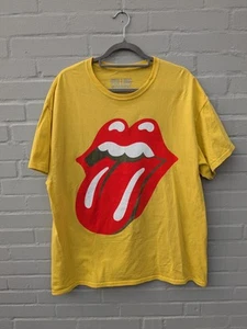 The Rolling Stones Europe On Fire Tour T-Shirt Gr. XL 2014 Gelb Original Band - Bild 1 von 3