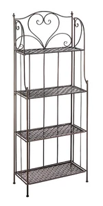 Metallregal Standregal Regal Vintage Landhausstil - Metall - Braun - 58x28x161cm - Bild 1 von 6