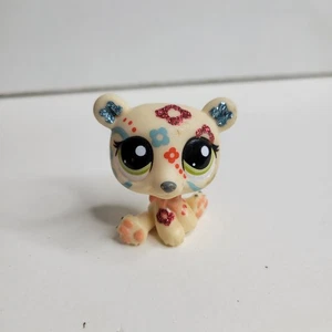 Littlest Pet Shop #2343 Oso Polar Brillo Rojo Azul Brillo Verde Punto Ojos - Imagen 1 de 4