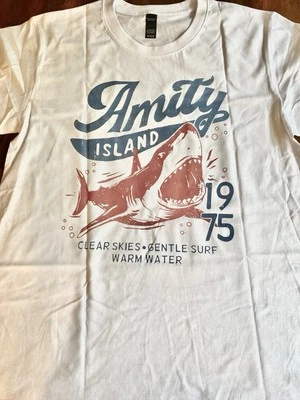 Jaws The Movie T-Shirt 1975 Amity Island New Officially Licensed Tee - XL - Image 1 of 3