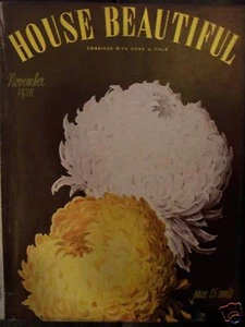 1936 House Beautiful Cover Only Leon Carroll Flowers - Picture 1 of 1