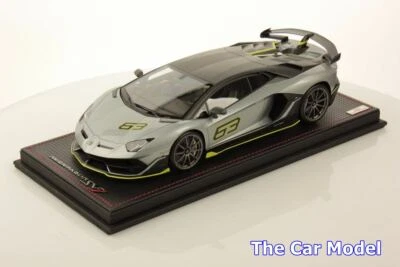 MR Lamborghini Aventador SVJ Silver Grigio Nimbus - Limited 63 piezas con estuche 1/18 Foto 1 de 4