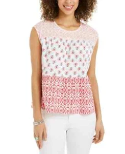 STYLE & CO. PETITE COTTON TIERED TOP SPRING EMBRACE PS - Picture 1 of 2