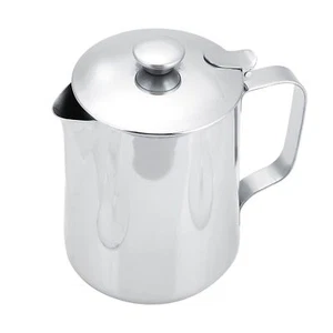 Frothing Pitcher Stainless Steel Coffee Cup Mug Milk Frothing Pitcher Jug wit... - Picture 1 of 9