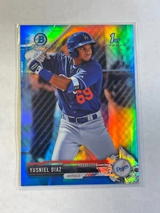 2017 Bowman Chrome Prospect Blue Refractor /150 #BCP229 Yusniel Diaz (RC) - Bild 1 von 2