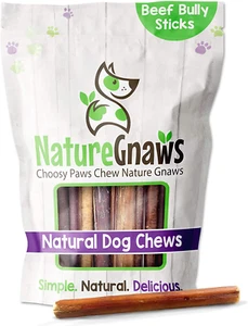 Bully Sticks for Dogs - Premium Natural Tasty Beef Bones - Simple Long Lasting D - Picture 1 of 8