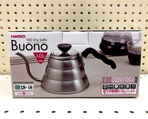 Hervidor de goteo Hario V60 Bueno! Café 1L 1.0 Litro Plata Acero Inoxidable VKB-100 - Imagen 1 de 5