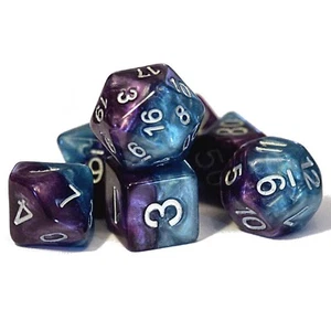 Juego de Dados Halfsies PSIONIC COMBAT (violeta/cian) Gate Keeper GKGH235 - Imagen 1 de 2