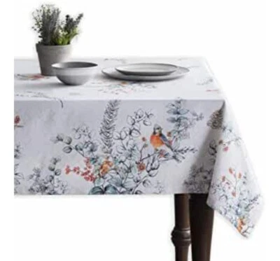 Luxury Cotton Tablecloth Unique European Design Maison d' Hermine 60''x90'' Rect - Image 1 of 4
