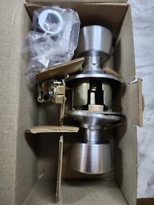 Juego de perillas de puerta de privacidad campana cromada Schlage F40-BEL Foto 1 de 4