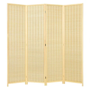 Costway 4 Panel Room Divider Screen Portable Folding 6 ft Partition Screen - Picture 1 of 12