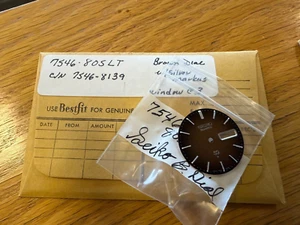 NEW VTG 1980's Seiko Men's Watch dial Bronze Brown SQ w/ Window Gold 7546-805LT - Picture 1 of 3