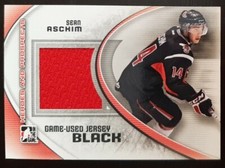 2011 - 2012 ITG Game Used Jersey Black Sean Aschim Heroes And Prospects