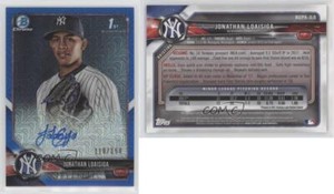 2018 Bowman Chrome Prospect HTA Blue Mojo Refractor /150 Jonathan Loaisiga Auto