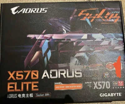 GIGABYTE X570 AORUS ELITE AMD Ryzen 3000 PCIe 4.0 SATA USB 3.2 - Image 1 of 4