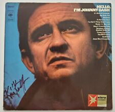 Kris Kristofferson Signed Hello I'm Johnny Cash Vinyl Record LP Folk LEGEND RAD