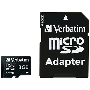 VERBATIM 44081 microSDHC Card with Adapter (8GB; Class 10) - Picture 1 of 4