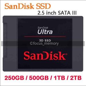 Sandisk 2.5 inch SATA III ULTRA 3D SSD Solid State Drive 250GB 500GB 1TB 2TB Lot