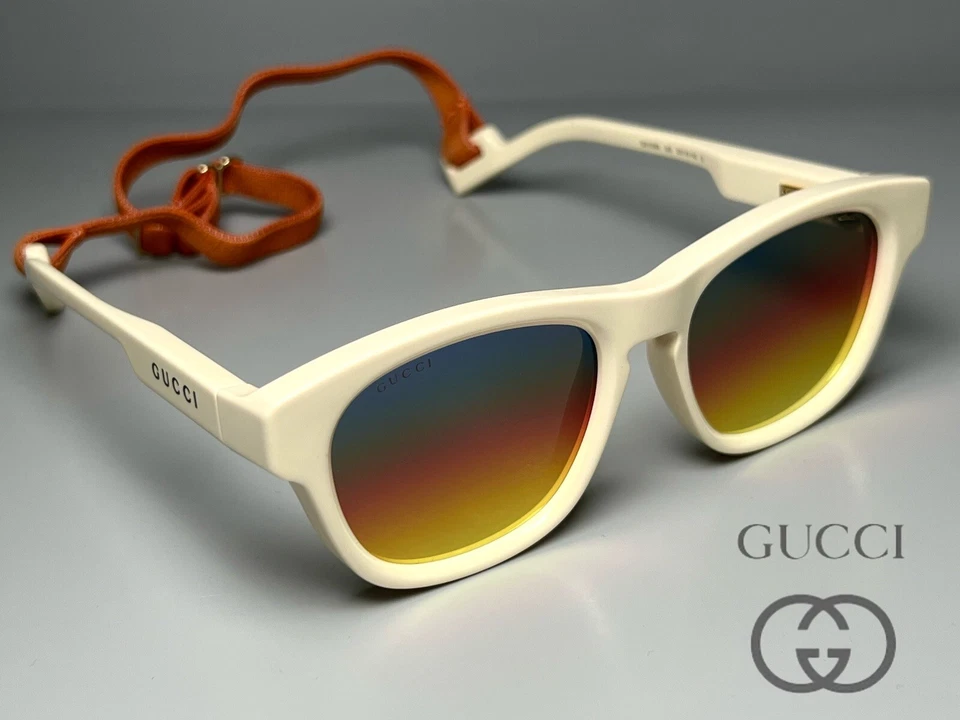 Nuevas Gafas de Sol GUCCI GG1238S Marfil Redondas 53-145 Auténticas Italia Foto 1 de 4