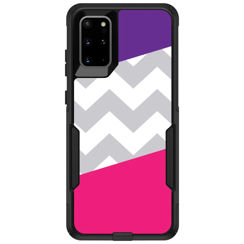 OtterBox Commuter for Galaxy S (Choose Model) Purple Pink Block Grey Chevron - Image 1 of 1
