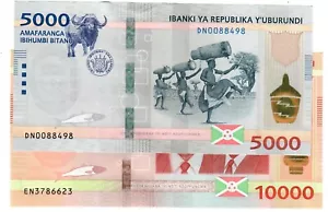 SET Burundi 5000 & 10000 Francs 2022 (2023) UNC - Picture 1 of 3