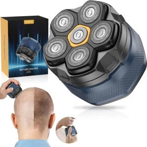 Electric Shaver 6D Floating Heads Bald Beard Hair Skull Trimmer Beard Remover - Picture 1 of 10