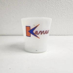 Rara tazza da caffè Kaman Aerospace Fire King vetro latte - Foto 1 di 14