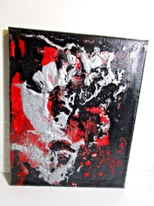 original abstraktes Gemälde auf Leinwand Graffiti Moschus Yai 8x10 - Bild 1 von 7