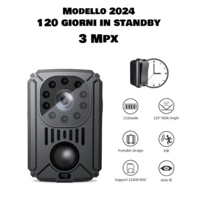 Telecamera Piccola Infrarossi Sensore Movimento Micro Spycam Mini - Immagine 1 di 4