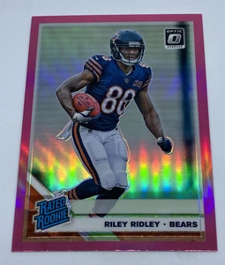 Riley Ridley Panini Rc Prizm Pink Optic Refractor 2019 Rated Rookie Bears #186 - Picture 1 of 2