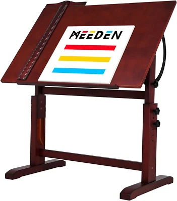 MEEDEN Wood Drafting Table,Artist Drawing Table with Height Adjustable & Tilting - Image 1 of 4