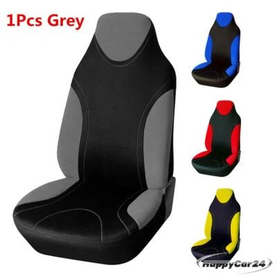 1 pieza fundas protectoras universales de asiento de cubo delanteras altas grises para coche/furgoneta Foto 1 de 4
