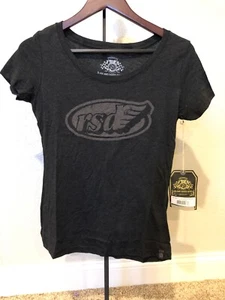 Roland Sands Women's Cafe Wing Tee T-Shirt Gray Medium - Picture 1 of 4