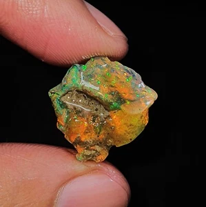 13,45 ct natürlicher Multi Feuer äthiopischer Opal Öl grob AAA-Qualität loser Edelstein - Bild 1 von 8