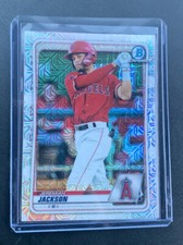 2020 Bowman Chrome Jeremiah Jackson Los Angeles Angels Mojo Refractor RC #244