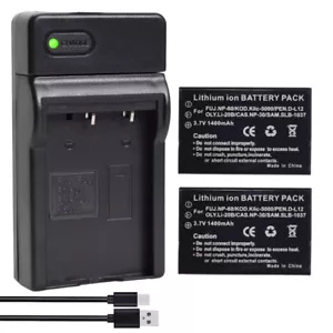 2x Battery +Charger For Samsung SLB-1037 SLB-1137 SBC-47 Digimax V10 V700 V800 - Picture 1 of 11