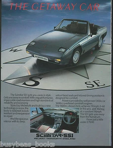 1985 RELIANT SCIMITAR SSI advertisement, British advert, Scimitar sports car - Picture 1 of 1