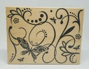 Hero Arts XL DesignBlock Schmetterling Holzhalterung Gummistempel extra groß S5041 - Bild 1 von 6