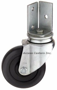 028-30H 3" Hard Rubber Wheel, Angle Iron Swivel Stem Caster, 100 lbs capacity - Picture 1 of 3
