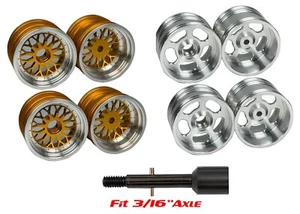Dhawk CNC RC10DS Vintage Aluminum Wheels For Team Associated RC10DS - Picture 1 of 12