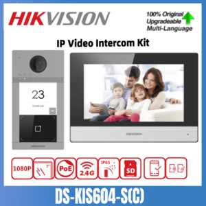 HikVision DS-KIS604-S(C) Colorful PoE IP Villa Video Intercom Kit One Button DE - Picture 1 of 9