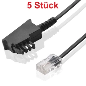 50cm Telefon Internet DSL Kabel do routera 1x wtyczka TAE-F na wtyczkę RJ45 LAN - Zdjęcie 1 z 1