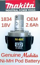 MAKITA OEM 18V 2.6Ah Ni-MH 193159-1 1834 GENUINE High/Cap. Pod Battery for 6347D